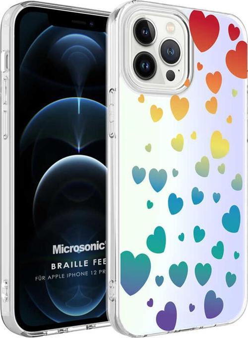 Apple iPhone 12 Pro Max Braille Feel Desenli Kılıf Heart