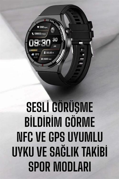 Akıllı Saat Nabız Sensörlü Bildirim Görebilen Spor Modları GPS Takibi