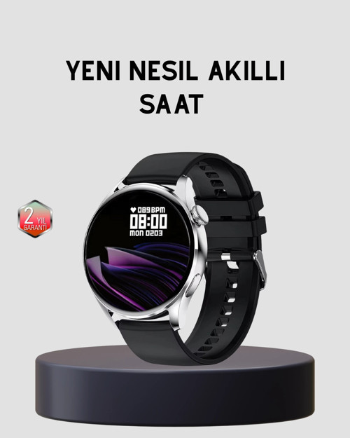 GPS’li Akıllı Saat 500 mAh Batarya Sesli Arama Bildirim Nabız Ölçer Spor Takipli