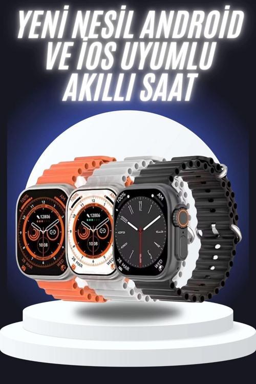 Yeni Nesil Akıllı Saat Çok Yönlü Titreşimli 49 MM Android ve İOS Uyumlu