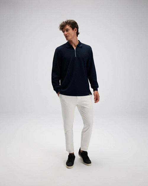 EM601-NV Erkek Lacivert Polo Yaka Sweat