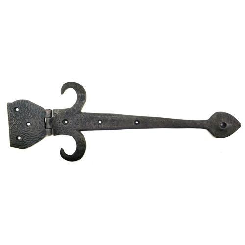 Antika Tarz Dekoratif Pirinç Kuyruklu Çanak Menteşe - 137x390 Mm, Oksit