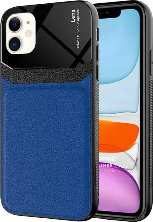 Apple iPhone 11 Kılıf Uniq Leather Lacivert