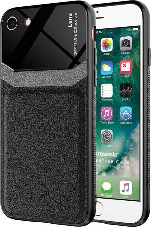 Apple iPhone 8 Kılıf Uniq Leather Siyah