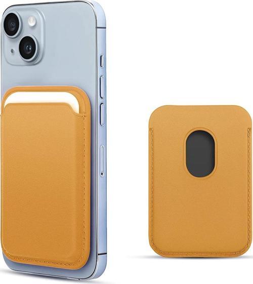 Apple iPhone 13 Leather Wallet MagSafe Sarı
