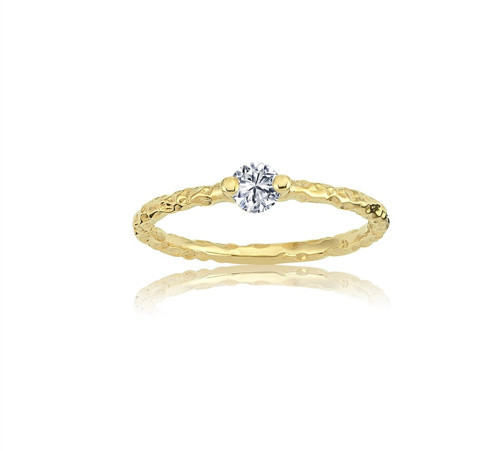 925 Ayar 0.25 Ct Gümüş Yüzük Helen Otantik Swarovski Tektaş Yüzük Eskitme Gümüş Yüzük
