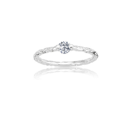 925 Ayar 0.25 Ct Gümüş Yüzük Helen Otantik Swarovski Tektaş Yüzük Eskitme Gümüş Yüzük