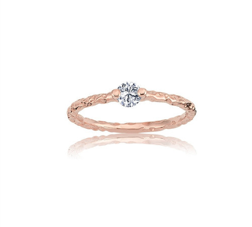 925 Ayar 0.25 Ct Gümüş Yüzük Helen Otantik Swarovski Tektaş Yüzük Eskitme Gümüş Yüzük