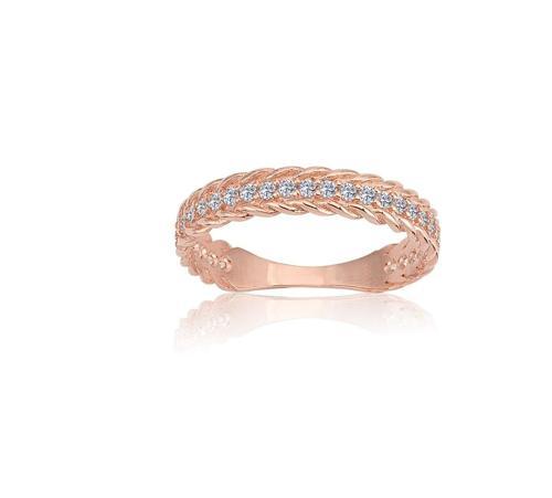 925 Ayar Gümüş Yüzük Taşlı Örgü Zirkon Taşlı Gümüş Yüzük