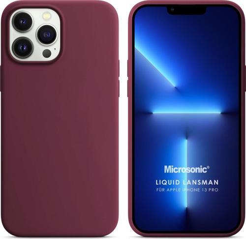 Apple iPhone 13 Pro Kılıf Liquid Lansman Silikon Bordo