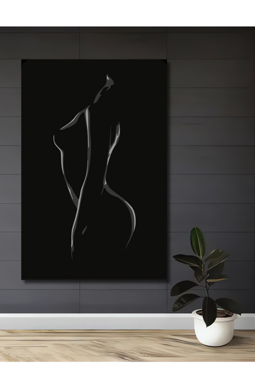 Şık Minimalist Silüet Ahşap Mdf Dekoratif Dikdörtgen Ev,İşyeri Duvar Tablo