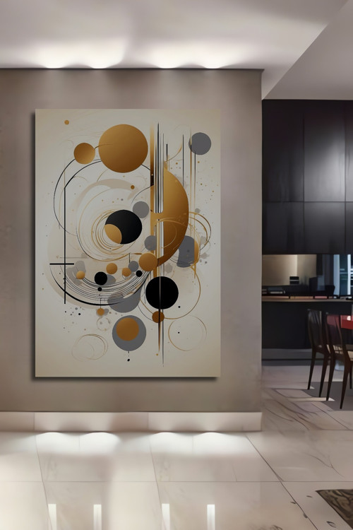 Geometrik Soyut Sanat Ahşap Mdf Dekoratif Dikdörtgen Ev,İşyeri Duvar Tablo