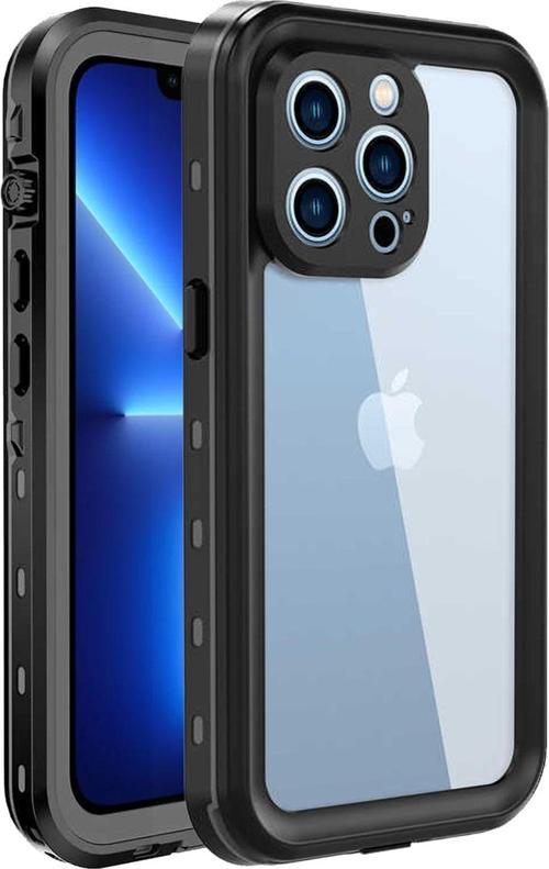 Apple iPhone 13 Pro Kılıf Waterproof 360 Full Body Protective Siyah