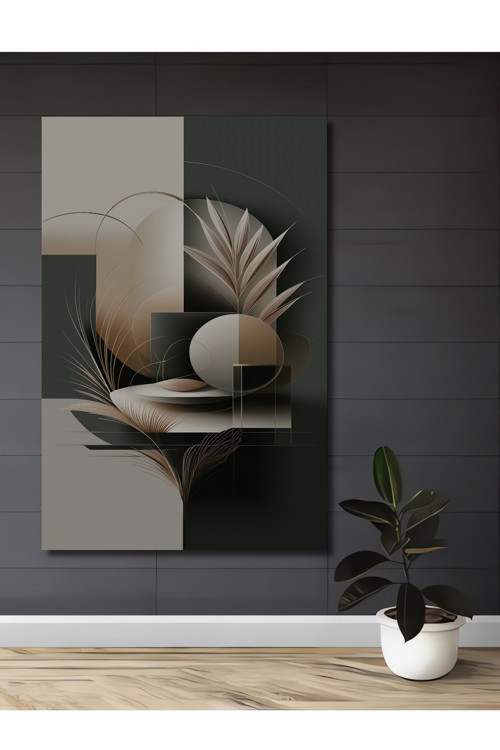 Minimalist Doğa Geometrik Ahşap Mdf Dekoratif Dikdörtgen Ev,İşyeri Duvar Tablo