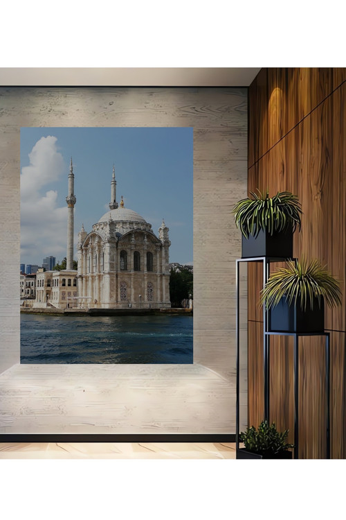 Ortaköy Camii Manzarası Ahşap Mdf Dekoratif Dikdörtgen Ev,İşyeri Duvar Tablo