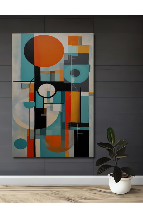 Modern Geometrik Sanat Ahşap Mdf Dekoratif Dikdörtgen Ev,İşyeri Duvar Tablo