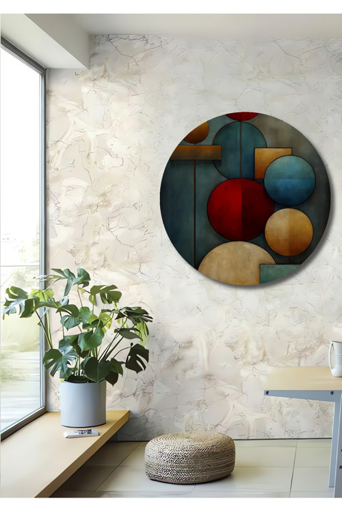 Geometrik Modern Sanat Ahşap Mdf Dekoratif Dikdörtgen Ev,İşyeri Duvar Tablo