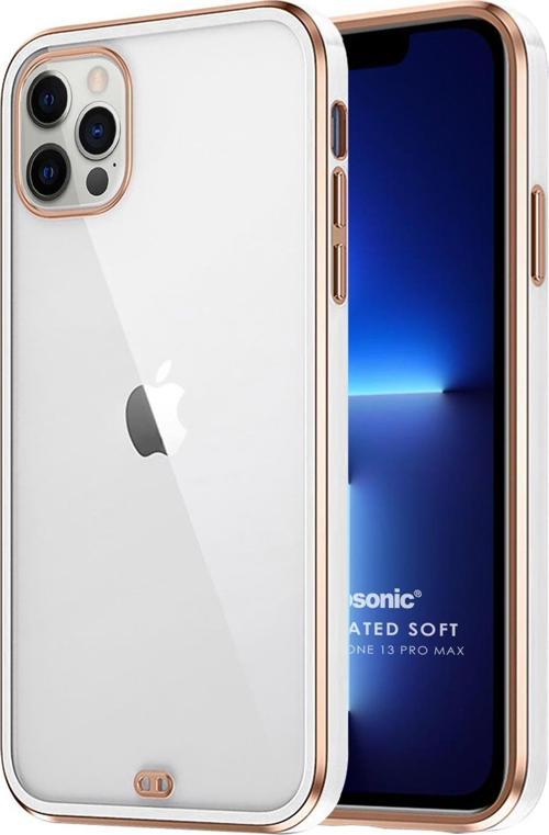Apple iPhone 13 Pro Max Kılıf Laser Plated Soft Beyaz