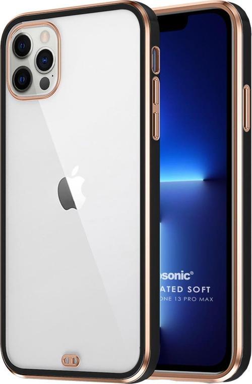 Apple iPhone 13 Pro Max Kılıf Laser Plated Soft Siyah