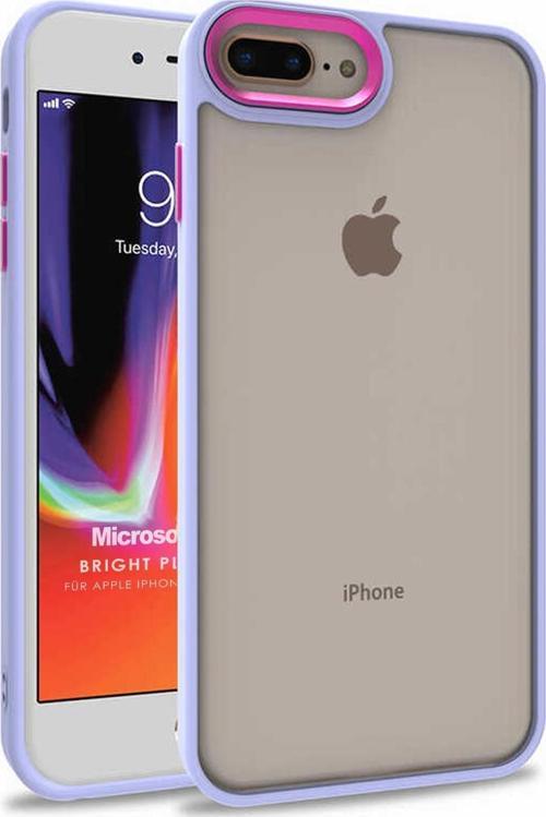 Apple iPhone 8 Plus Kılıf Bright Planet Lila