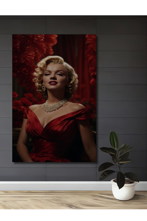 Marilyn Monroe Klasik Ahşap Mdf Dekoratif Dikdörtgen Ev,İşyeri Duvar Tablo