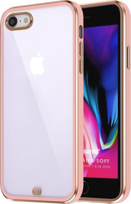 Apple iPhone SE 2020 Kılıf Laser Plated Soft Pembe