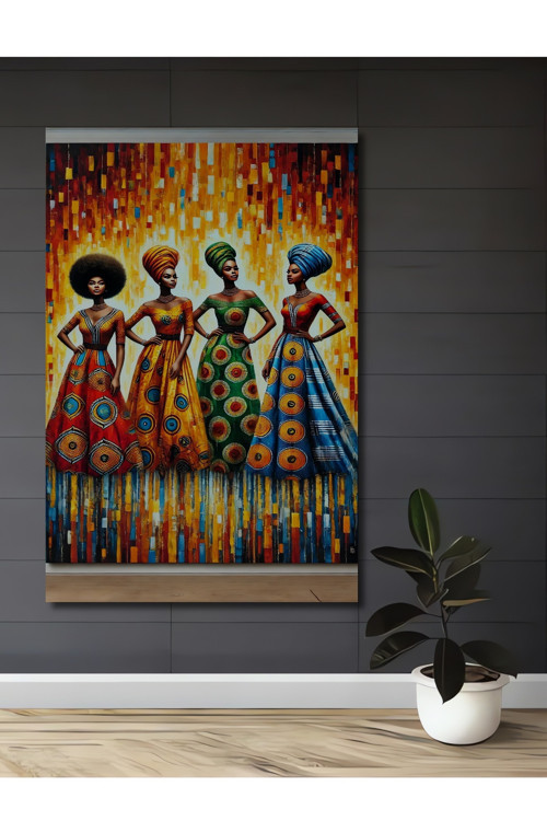 Afrika Moda Soyut Sanat Ahşap Mdf Dekoratif Dikdörtgen Ev,İşyeri Duvar Tablo