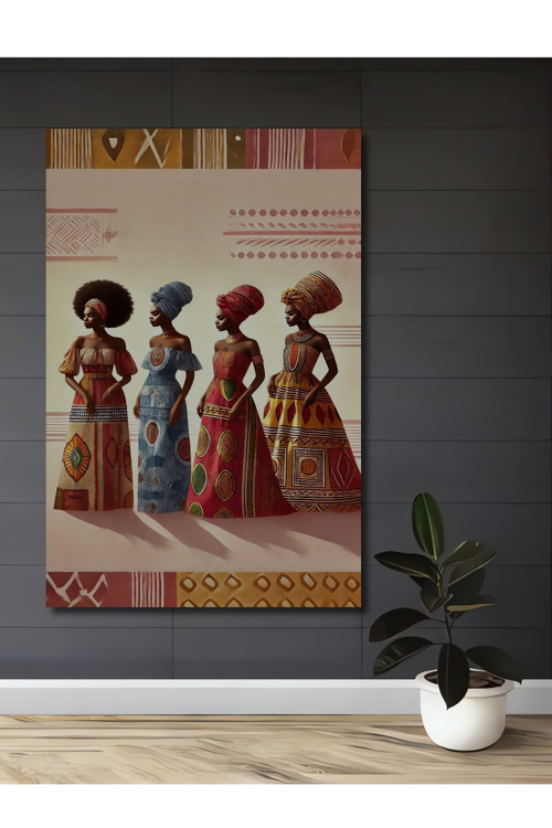 Afrika Kültürü Modern Sanat Ahşap Mdf Dekoratif Dikdörtgen Ev,İşyeri Duvar Tablo