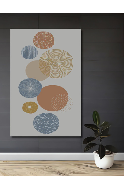 Dairesel Modern Geometrik Desenler Ahşap Dekoratif Dikdörtgen Ev,İşyeri Duvar Tablo