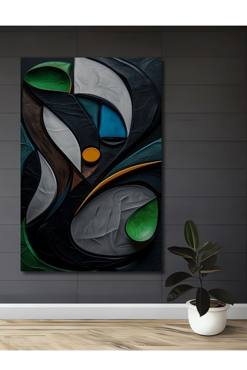 Soyut Modern Sanat Ahşap Mdf Dekoratif Dikdörtgen Ev,İşyeri Duvar Tablo