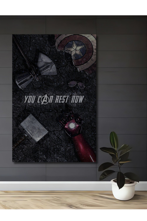 Avengers Kahramanları Dekoratif Ahşap Mdf Dikdörtgen Ev,İşyeri Duvar Tablo