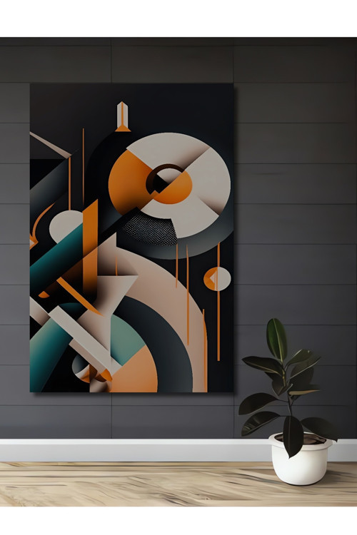 Modern Geometrik Sanat Dekoratif Ahşap Mdf Dikdörtgen Ev,İşyeri Duvar Tablo