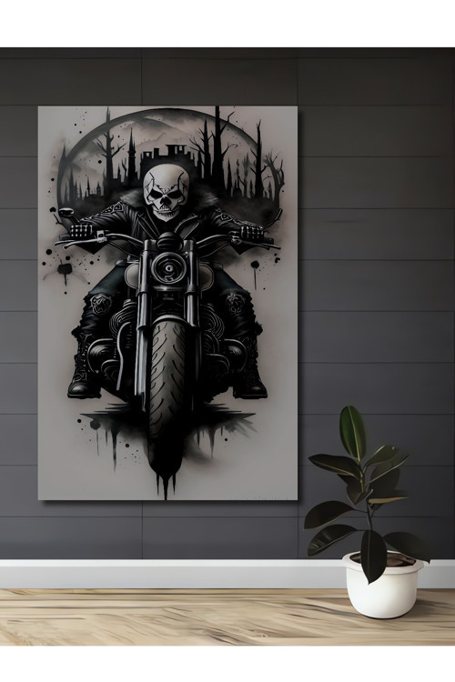 Korku Temalı Motörhead Ahşap Mdf Dekoratif Dikdörtgen Ev,İşyeri Duvar Tablo