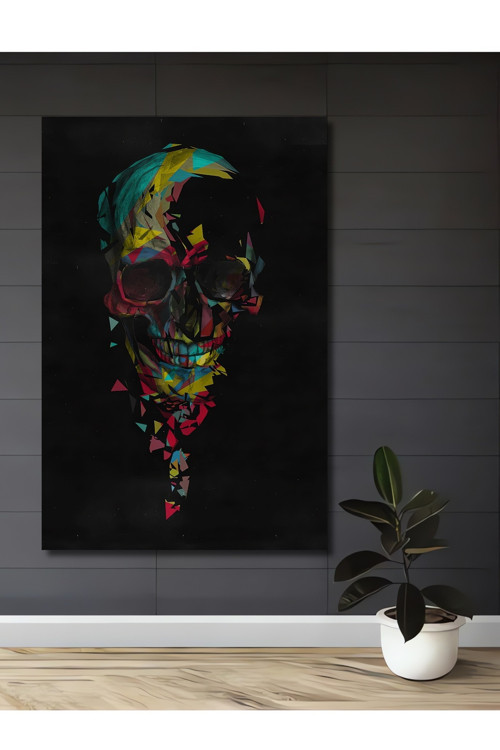 Renkli Geometri Soyut Sanat Dekoratif Ahşap Mdf Dikdörtgen Ev,İşyeri Duvar Tablo