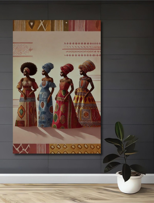 Afrika Kültürü Modern Sanat Ahşap Mdf Dekoratif Dikdörtgen Ev,İşyeri Duvar Tablo