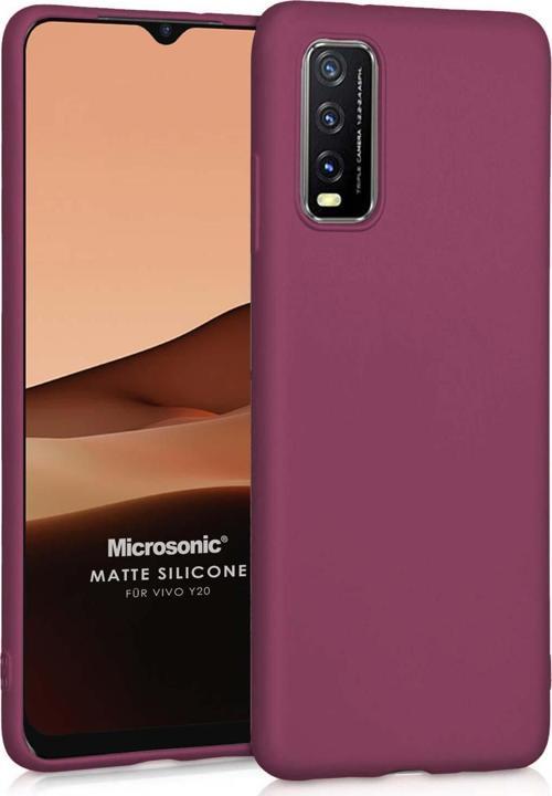 Matte Silicone Vivo Y70 Kılıf Mor