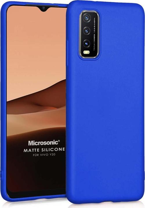 Matte Silicone Vivo Y70 Kılıf Mavi