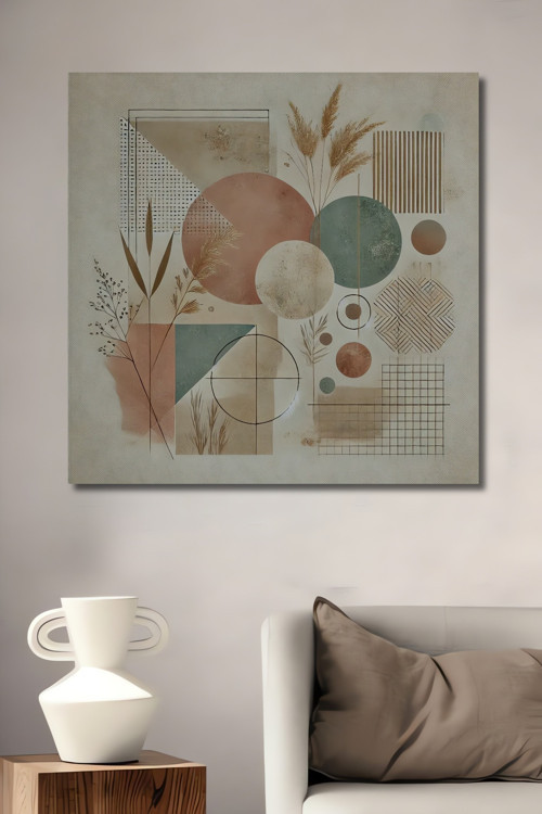 Geometrik Formlar Modern Sanat Dekoratif Ahşap Mdf Dikdörtgen Ev,İşyeri Duvar Tablo