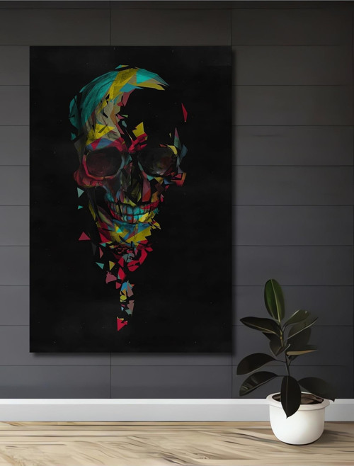 Renkli Geometri Soyut Sanat Dekoratif Ahşap Mdf Dikdörtgen Ev,İşyeri Duvar Tablo
