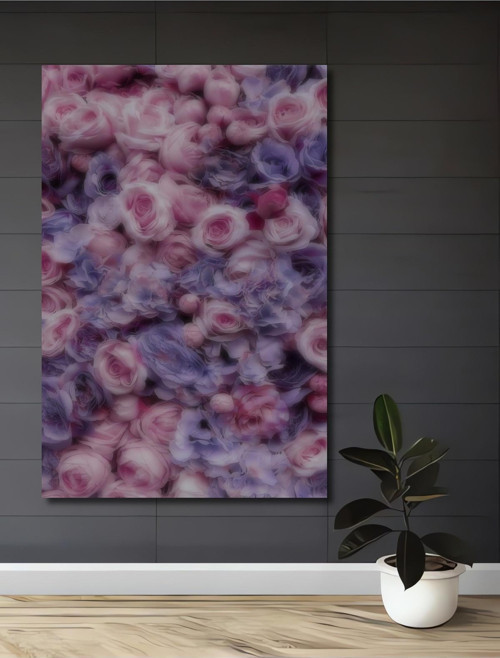 Çiçek Bahçesi Pastel Tonlar Ahşap Mdf Dekoratif Dikdörtgen Ev,İşyeri Duvar Tablo