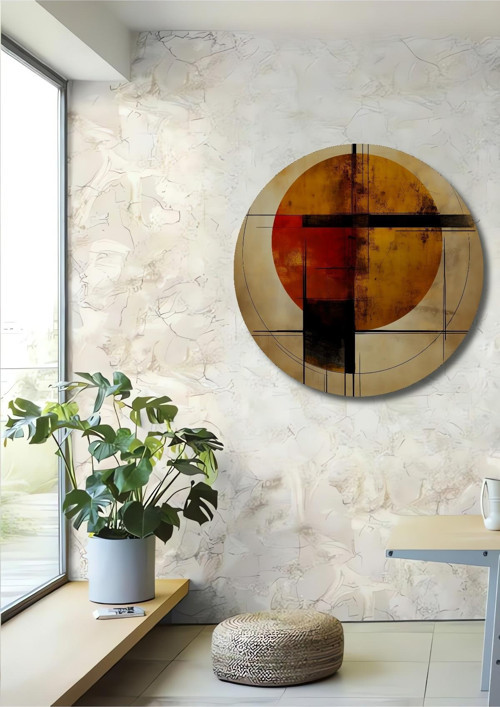 Modern Sanat Abstrakt Geometrik Ahşap Mdf Dekoratif Dikdörtgen Ev,İşyeri Duvar Tablo