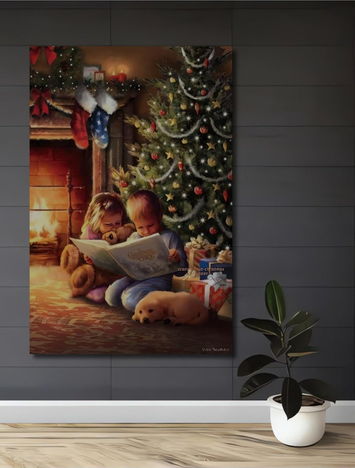 Noel Ağacı Ve Aile Sıcaklığı Ahşap Mdf Dekoratif Dikdörtgen Ev,İşyeri Duvar Tablo