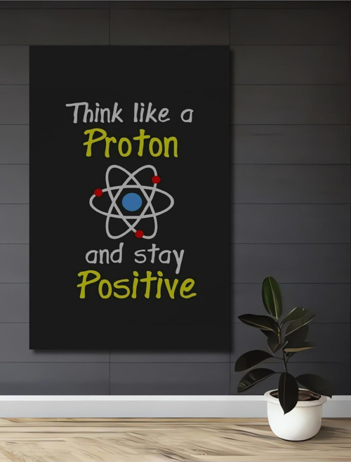 Think Like A Proton Dekoratif Ahşap Mdf Dikdörtgen Ev,İşyeri Duvar Tablo
