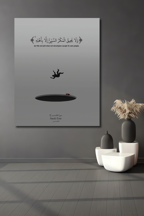 Kötü Plan Kurbanını Bulur Modern Sanat Ahşap Dekoratif Dikdörtgen Ev,İşyeri Duvar Tablo