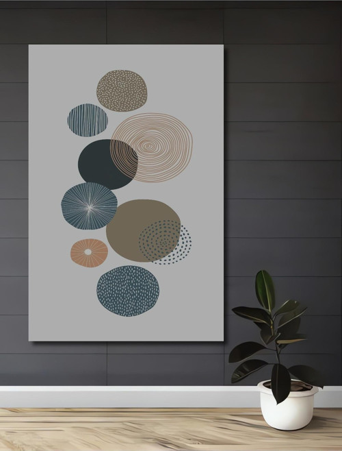 Dairesel Desenler Modern Soyut Ahşap Mdf Dekoratif Dikdörtgen Ev,İşyeri Duvar Tablo
