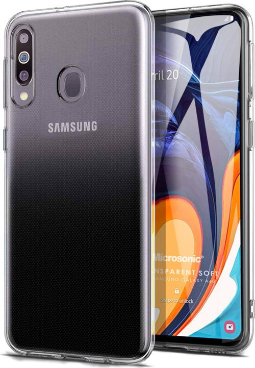 Samsung Galaxy A60 Kılıf Transparent Soft Beyaz