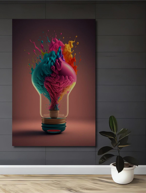 Renkli Fikirler Dekoratif Ahşap Mdf Dikdörtgen Ev,İşyeri Duvar Tablo