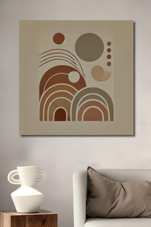Minimalist Geometrik Desen Dekoratif Ahşap Mdf Dikdörtgen Ev,İşyeri Duvar Tablo