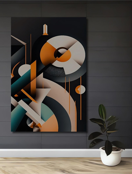 Modern Geometrik Sanat Dekoratif Ahşap Mdf Dikdörtgen Ev,İşyeri Duvar Tablo