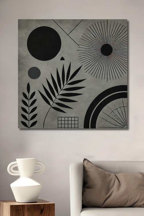 Geometrik Soyut Sanat Ahşap Mdf Dekoratif Dikdörtgen Ev,İşyeri Duvar Tablo